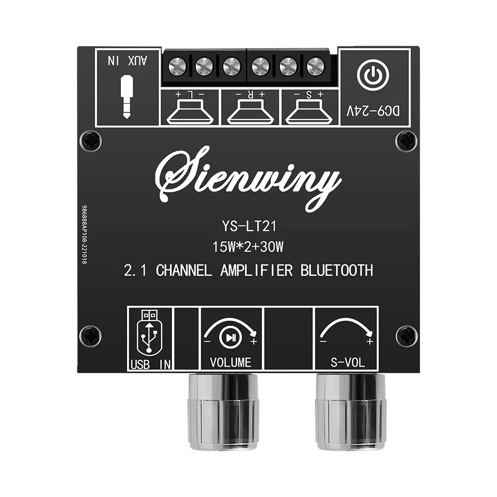 

Amplifier Bluetooth-compatible 5.1 15W x 2 Amplifying Board Module