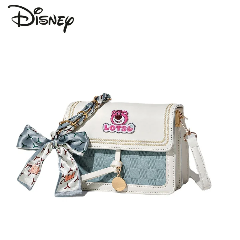 

Disney Strawberry Bear New Women's Crossbody Bag Fashion High Quality Scarf Girls' Handbag Solid Color Versatile Women's Bag
