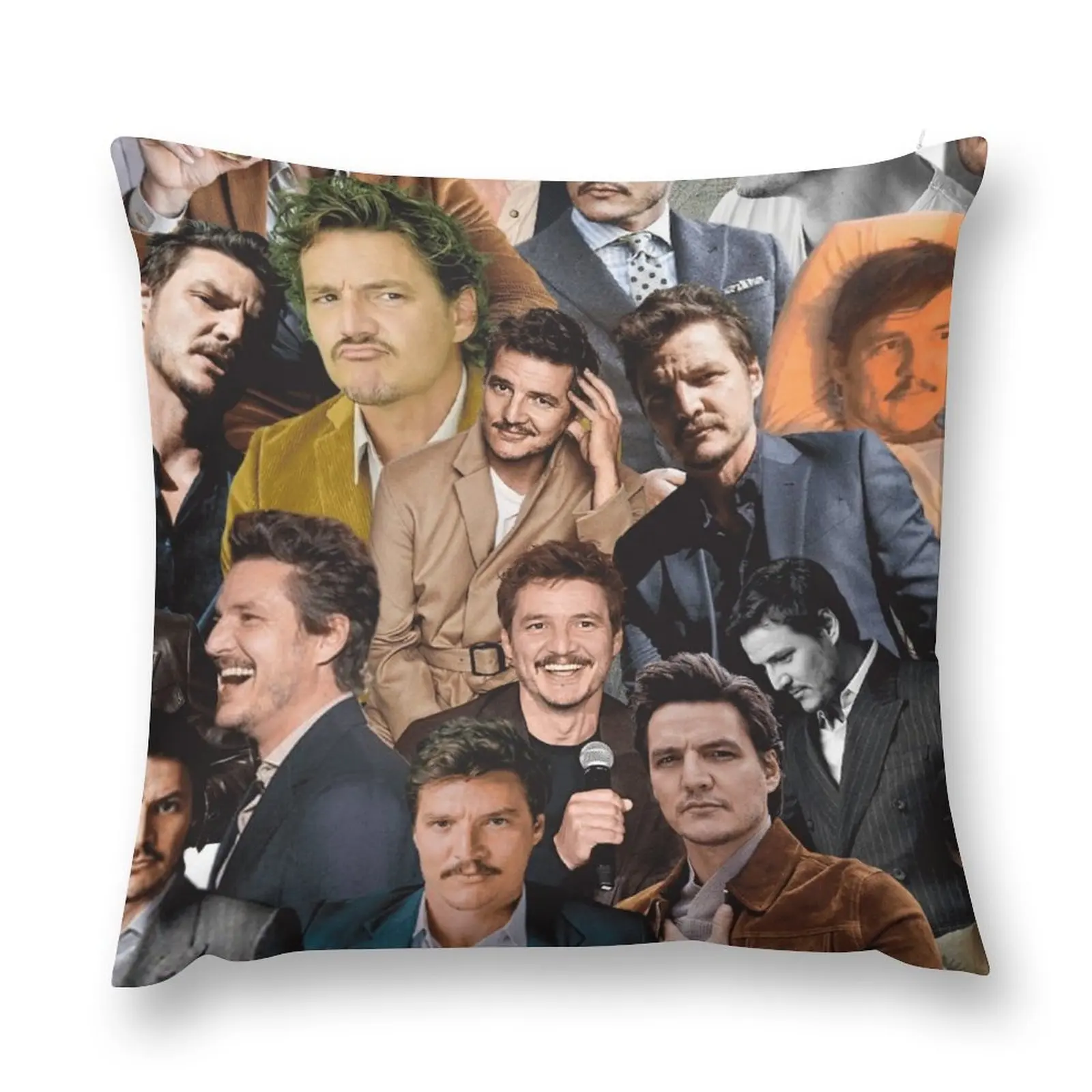 

pedro pascal photo collage Throw Pillow Decorative Cushions Decorative Cushions For Luxury Sofa Sitting Cushion