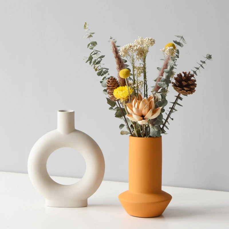 Nordic Morandi Flower Vase Ceramic Plant Pot Geometric Flower Ornaments Creative Art Dried Flower Vase Tabletop Home Decorations
Nordic Morandi Flower Vase Ceramic Plant Pot Geometric Flower Ornaments Creative Art Dried Flower Vase Tabletop Home Decorations
