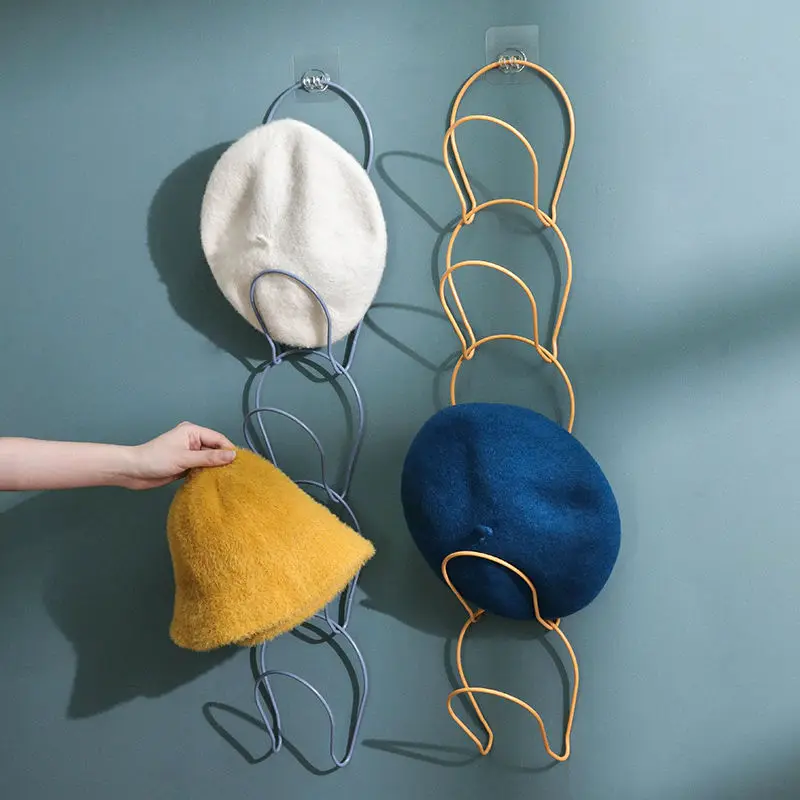 

Stackable Hat Sorting Storage Rack for Scarf Hats Organizer Holder Door Hanger for Closet Bedroom Baseball Caps up to 5/10 Bit