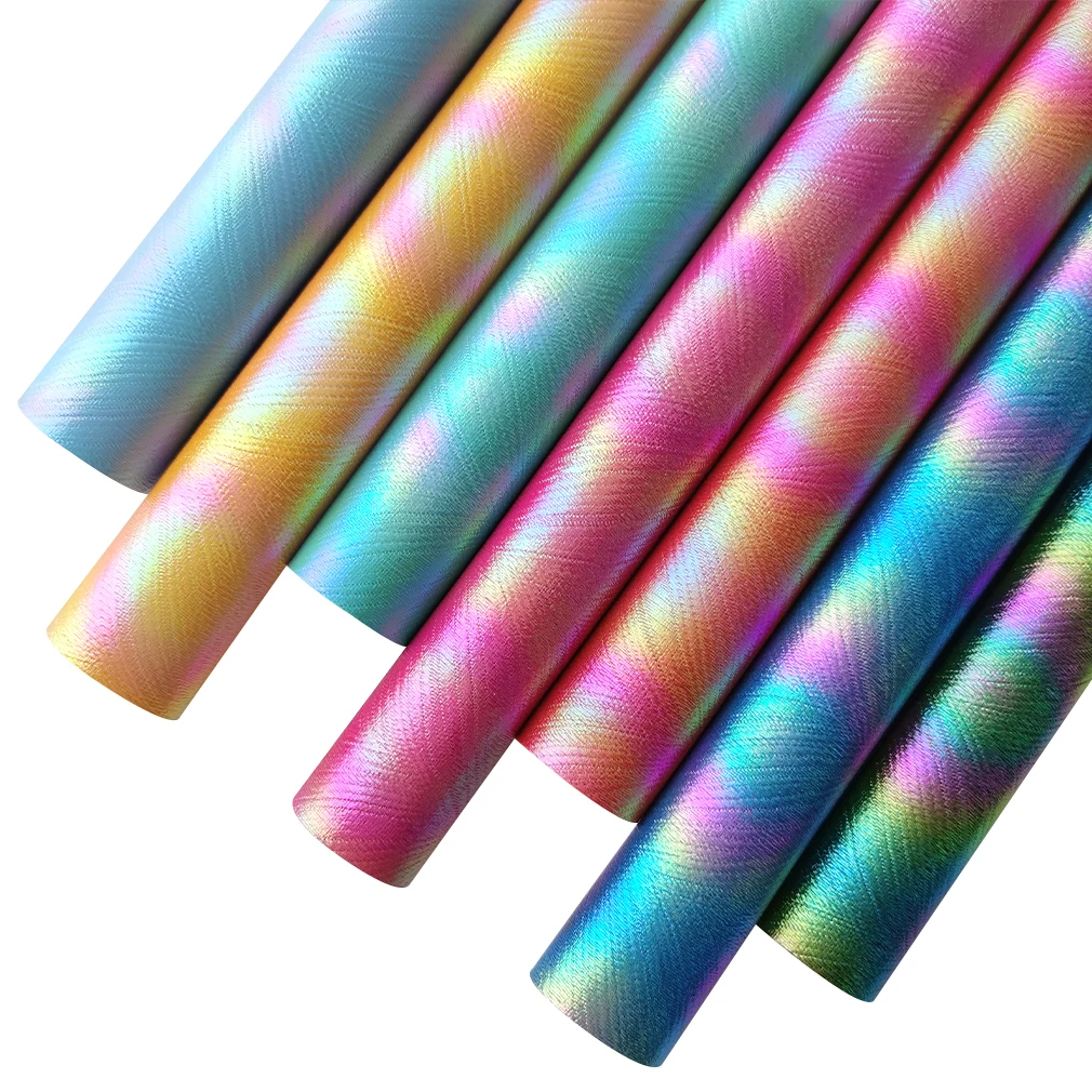 Iridescent Light Color PU Holographic Faux Leather Fabric Sheet For Making Shoe/Bag/Purse/Earring/DIY Accessories 46*135CM
Iridescent Light Color PU Holographic Faux Leather Fabric Sheet For Making Shoe/Bag/Purse/Earring/DIY Accessories 46*135CM