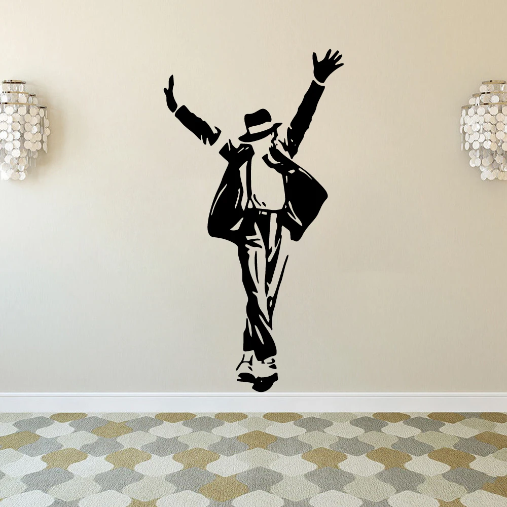 Romantic Michael Jackson Home Decoration Accessories For Kids Rooms Vinyl Mural Decal Romantic Michael Jackson Home Decoration Accessories For Kids Rooms Vinyl Mural Decal