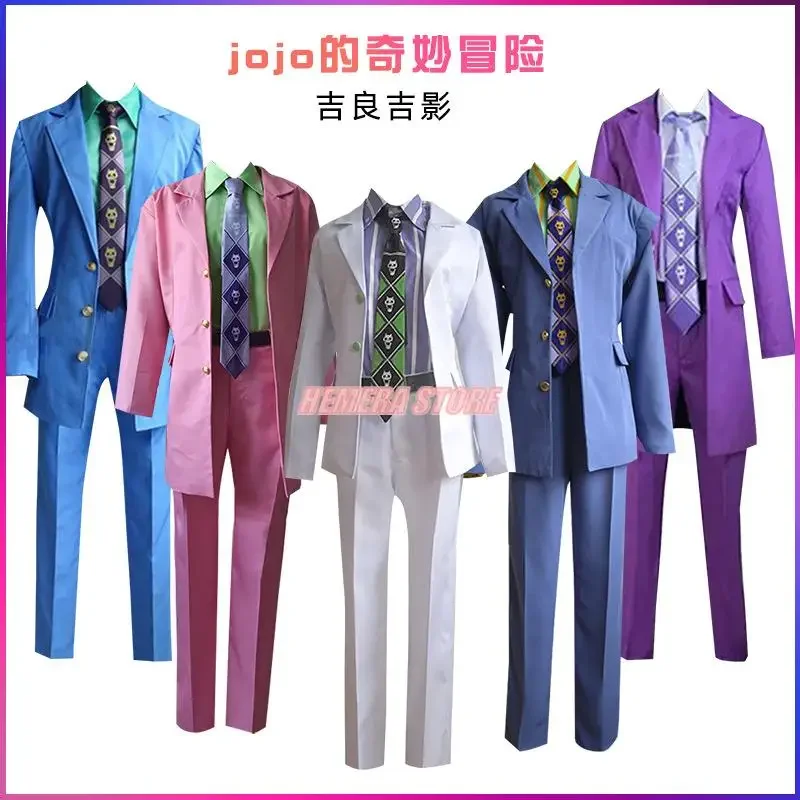 Kawajiri Kosaku Cosplay Anime JoJo's Bizarre Adventure Kira Yoshikage Jackets Pants Tie Cosplay Suit Wig Role Play Party
Kawajiri Kosaku Cosplay Anime JoJo's Bizarre Adventure Kira Yoshikage Jackets Pants Tie Cosplay Suit Wig Role Play Party