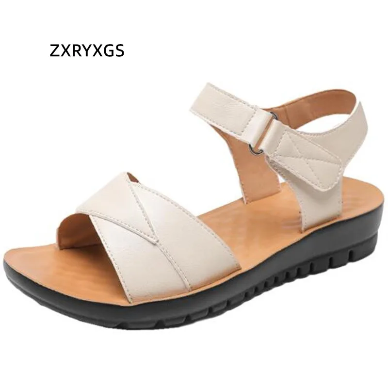 

Promotion Summer Shoes Mother Sandals 2024 New Open Toe Soft Sole Non-slip Comfortable Sandals Flat Women Fashion Casual Sandals