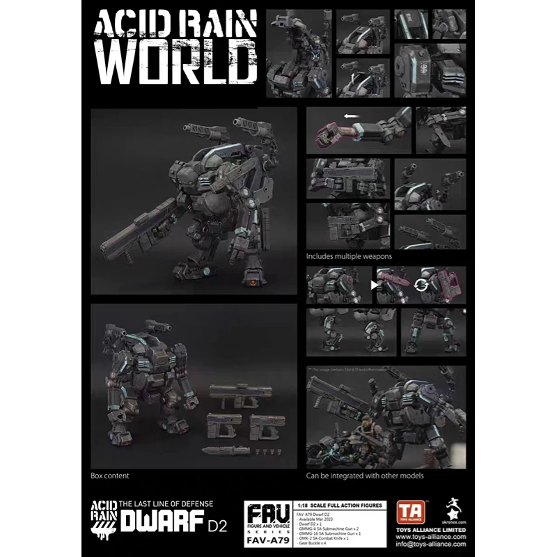 

Original Genuine Acid Rain 1:18 1/18 FAV-A79 Dwarf D2 FAV-A80 Bernard The Last Line of Defense Model Action Figure Doll Toy Gift