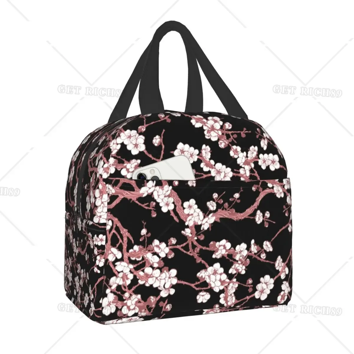 Sakura Tree Cherry Blossom Insulated Lunch Bag Resuable Flowers Floral Thermal Cooler Lunch Box for Women Office Picnic Travel
Sakura Tree Cherry Blossom Insulated Lunch Bag Resuable Flowers Floral Thermal Cooler Lunch Box for Women Office Picnic Travel