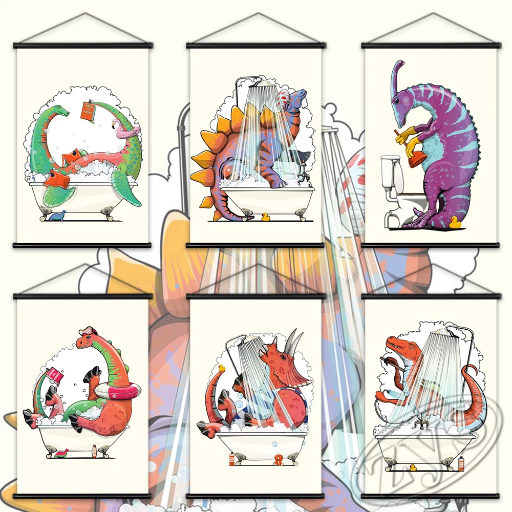 Dinosaur Poster Art Hanging Scrolls Mural Animal Canvas Paintings Wall In The Bathroom Picture Living Room Bedroom Home Decor
Dinosaur Poster Art Hanging Scrolls Mural Animal Canvas Paintings Wall In The Bathroom Picture Living Room Bedroom Home Decor