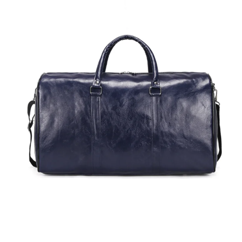 

Leather Travel Bag Large Duffle Independent Big Fitness Bags Handbag Bag Luggage Shoulder Bag Black Men Fashion Zipper Pu