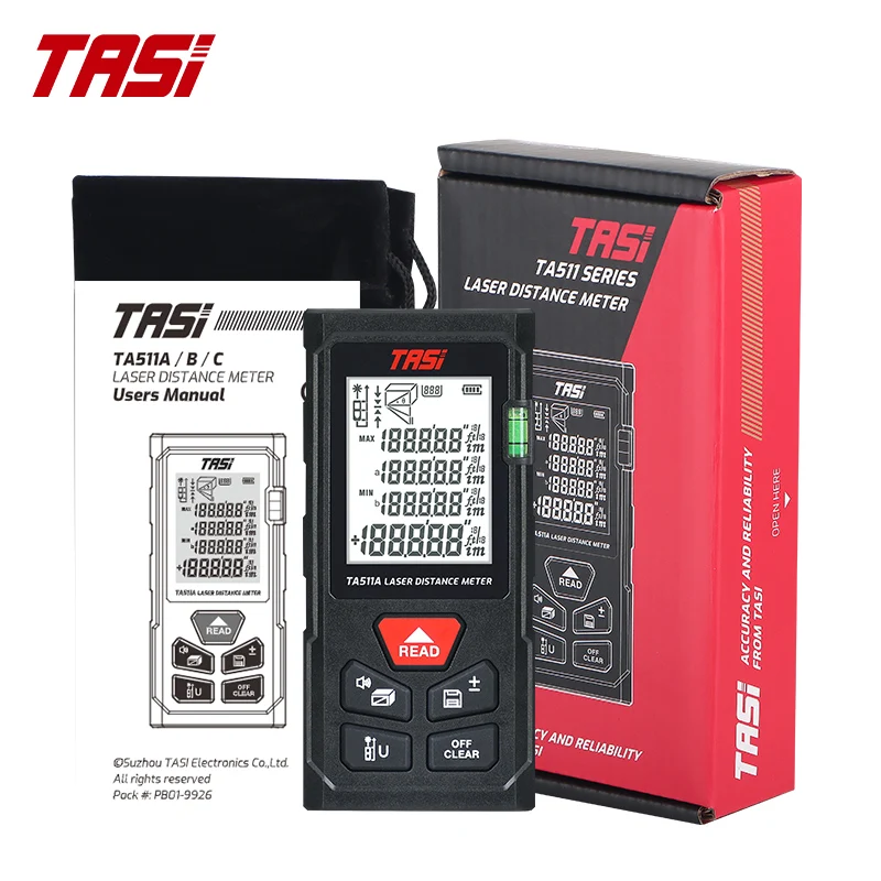 TASI TA511A/B/C Laser Distance Meter 50/70/100M Laser Tape Measure Rangefinder Digital Construction Measure Device Range Finder
TASI TA511A/B/C Laser Distance Meter 50/70/100M Laser Tape Measure Rangefinder Digital Construction Measure Device Range Finder