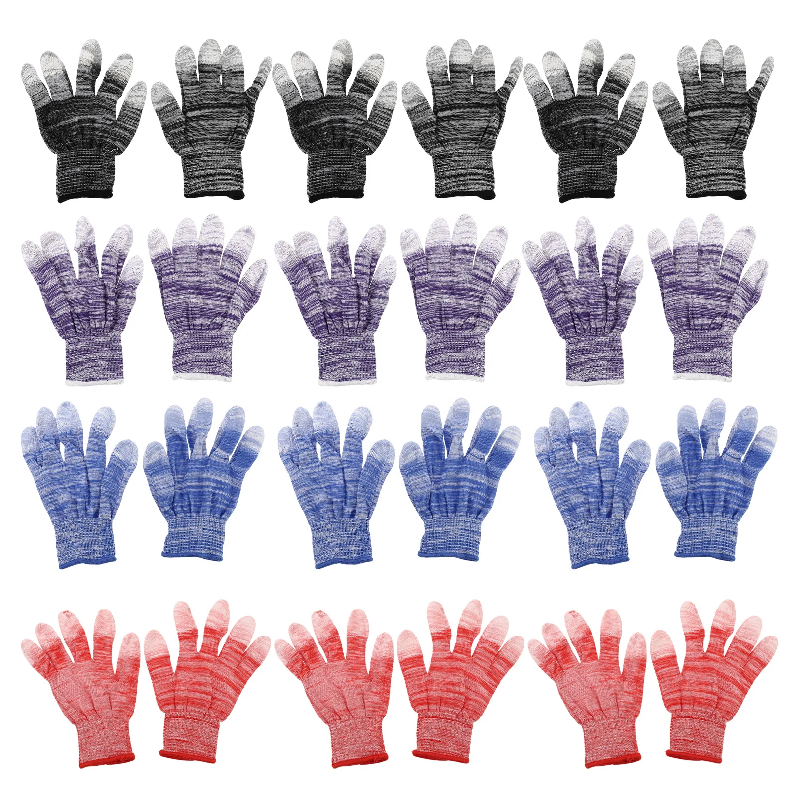 

12 Pairs Non-Skid Gloves Protective Cover Mitten Anti-static Working Gloves