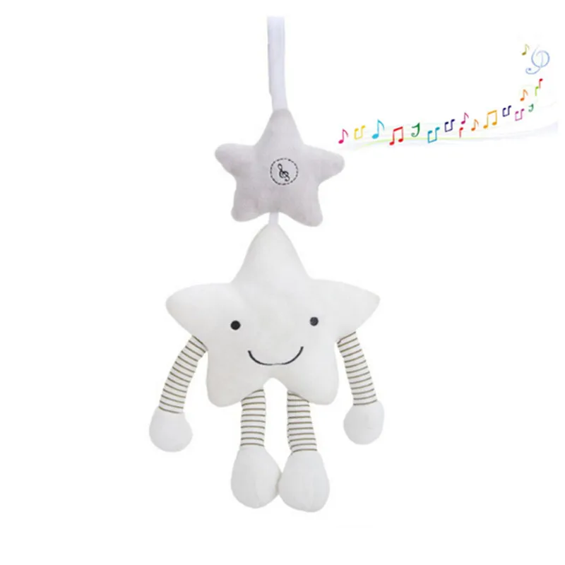 

1PC New Baby Toys For Stroller Music Star Crib Hanging Newborn Mobile Rattles On The Bed Babies Educational Plush Toys