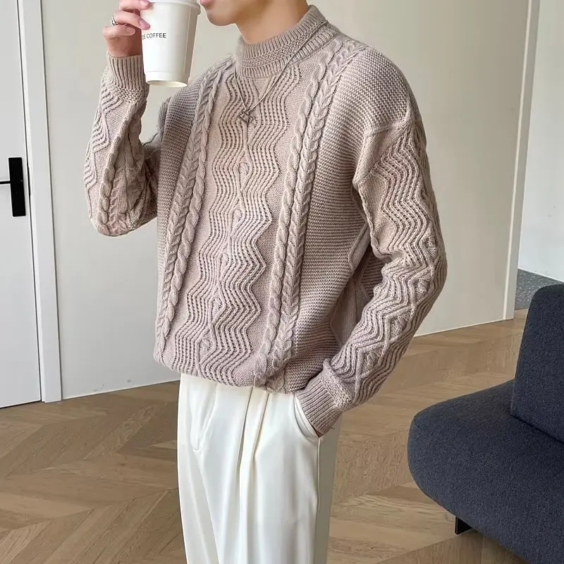 2022 Winter Men's Fashion Trend Wool Sweaters In Warm 3-color Casual Coat Retro Long Sleeve Pullover Clothes Round Neck Knitting 
2022 Winter Men's Fashion Trend Wool Sweaters In Warm 3-color Casual Coat Retro Long Sleeve Pullover Clothes Round Neck Knitting