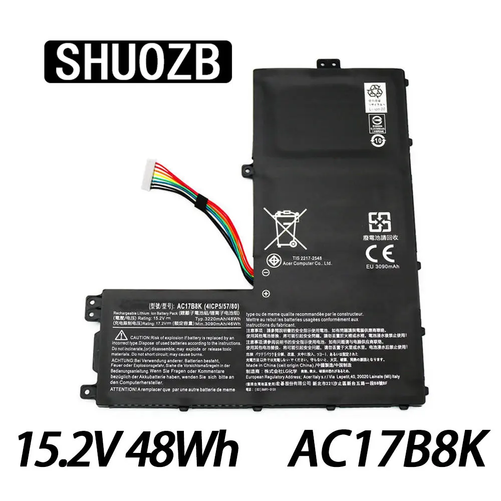 

SHUOZB AC17B8K Laptop Battery For Acer Swift 3 SF315-52 SF315 SF315-52G-58HG SF315-52G-8376 52G-85CZ 531A 4ICP5/57/81 15.2V 48Wh