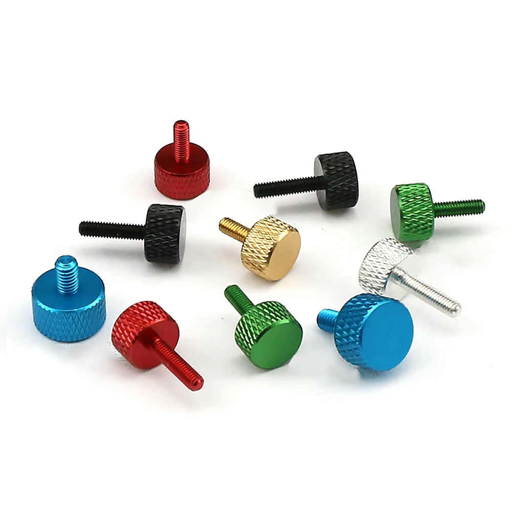 4pcs M3 M4*6/8/10/12mm Colourful Aluminum Knurled Hand Tighten Thumb Screw For Case Decoration,DIY
4pcs M3 M4*6/8/10/12mm Colourful Aluminum Knurled Hand Tighten Thumb Screw For Case Decoration,DIY