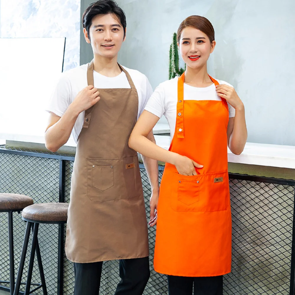 

Halter Cleaning Apron For Woman Men Chef Waiter Cafe Shop BBQ Hairdresser Cooking Baking Kitchen Accessory Canvas Kitchen Apron