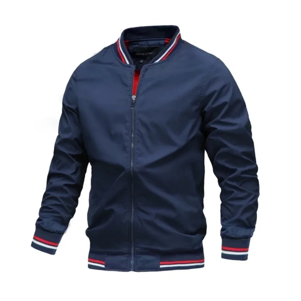 

Men's Spring and Autumn Sports Fashion Leisure Windproof Tourism High Quality Flying Zipper Stand up Collar Coat jacket