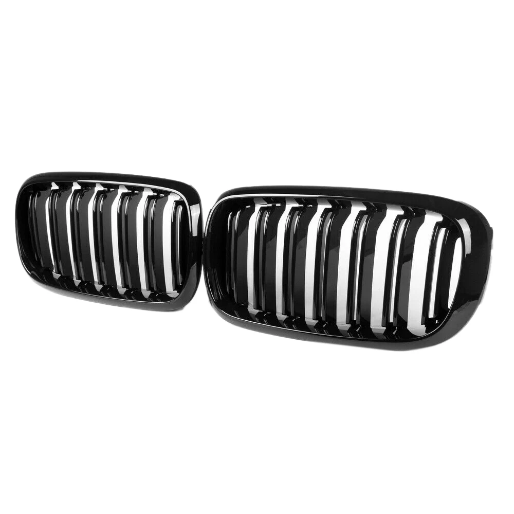 

Front Kidney Grille Double Slat Sport Grill For-BMW X5 F15 X6 F16 X5M F85 X6M F86 2013-2019 (Gloss Black)