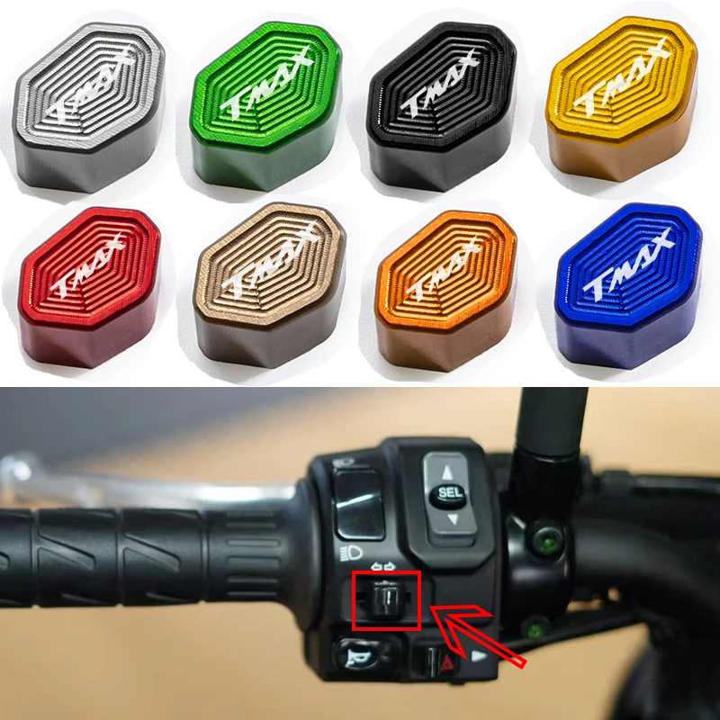 

For Yamaha T-Max TMAX 560 530 500 TMax530 SX DX TECH MAX TMAX560 TMax560Motorcycle turn signal switch button key cap Accessories