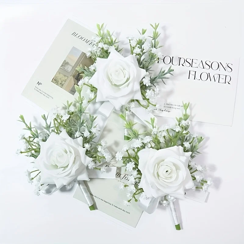 1pcs Wedding Flower Art Business Celebration Opening Guests Breast Flower Hand Flower White Sky Star Rose
1pcs Wedding Flower Art Business Celebration Opening Guests Breast Flower Hand Flower White Sky Star Rose