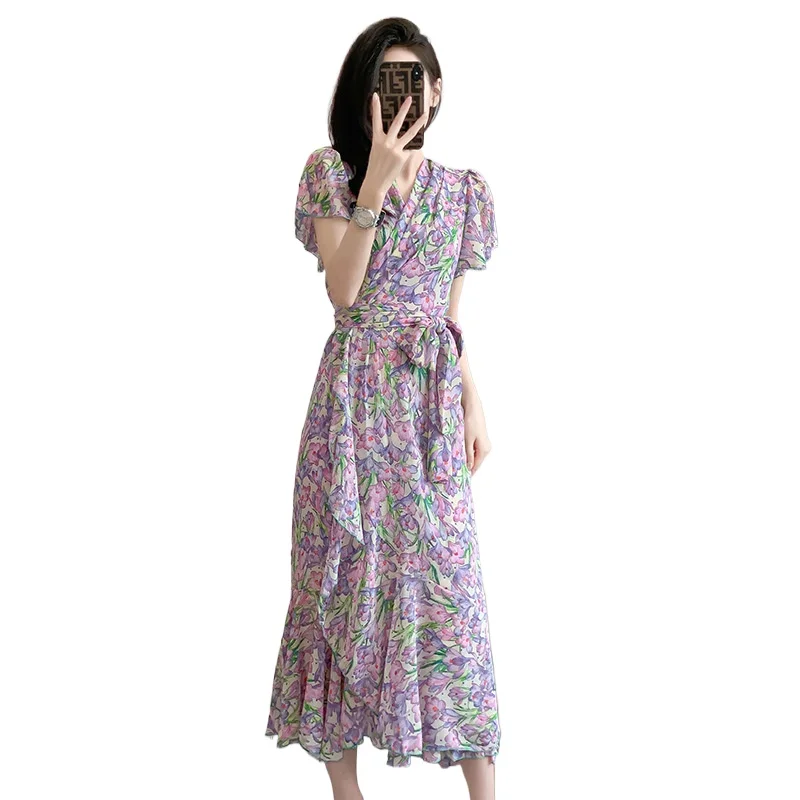2024 Elegant Classic Maxi Dress Summer Women V Neck Short Sleeves Ruffle Fishtail Dresses Ror Women Chiffon Vacation Vistidos
2024 Elegant Classic Maxi Dress Summer Women V Neck Short Sleeves Ruffle Fishtail Dresses Ror Women Chiffon Vacation Vistidos