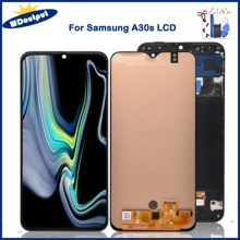 Bloc écran tactile LCD Super AMOLED, 6.4 pouces, pour Samsung Galaxy A30S A307F A307 A307FN, avec cadre=