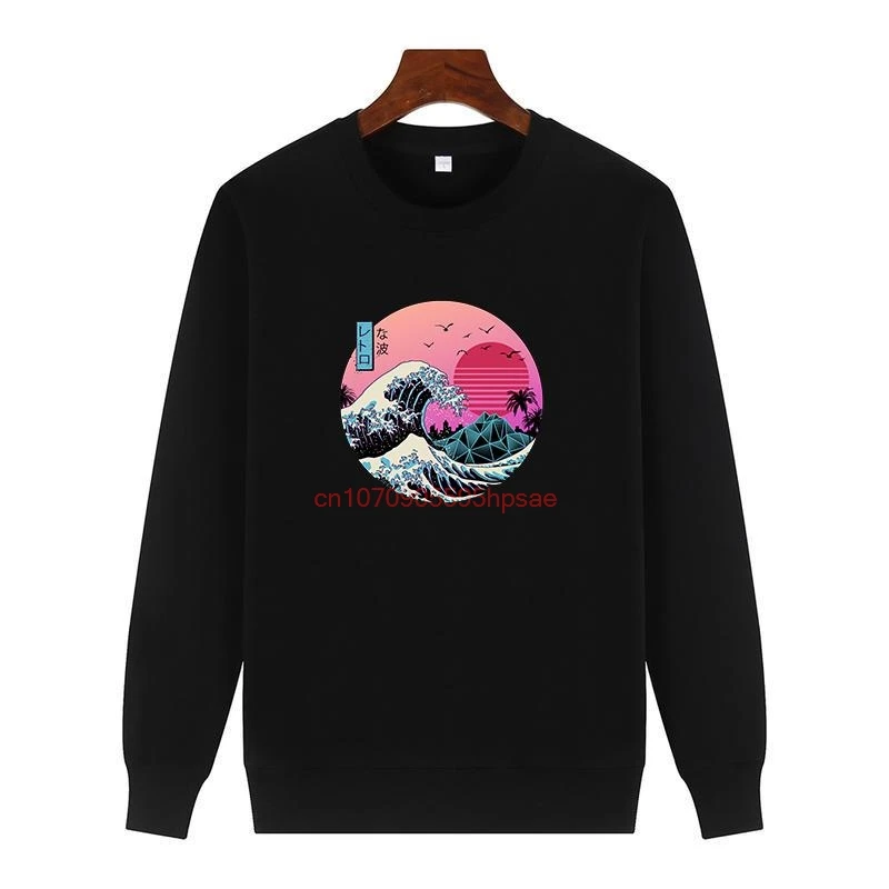 

Aesthetic Synthwave Classic Graphic Sweatshirts Round Neck And Velvet Winter Thick Sweater Hoodie For All Ages Men's Sportswear
