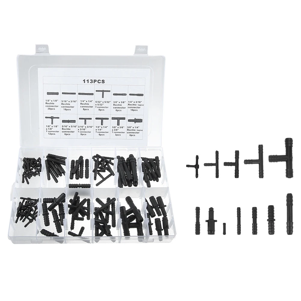 Automotive Tubing Connector Tee Heat Resistant Nylon Material 113PCS Assortment Kit Quick Identification Case for Easy Usage
Automotive Tubing Connector Tee Heat Resistant Nylon Material 113PCS Assortment Kit Quick Identification Case for Easy Usage