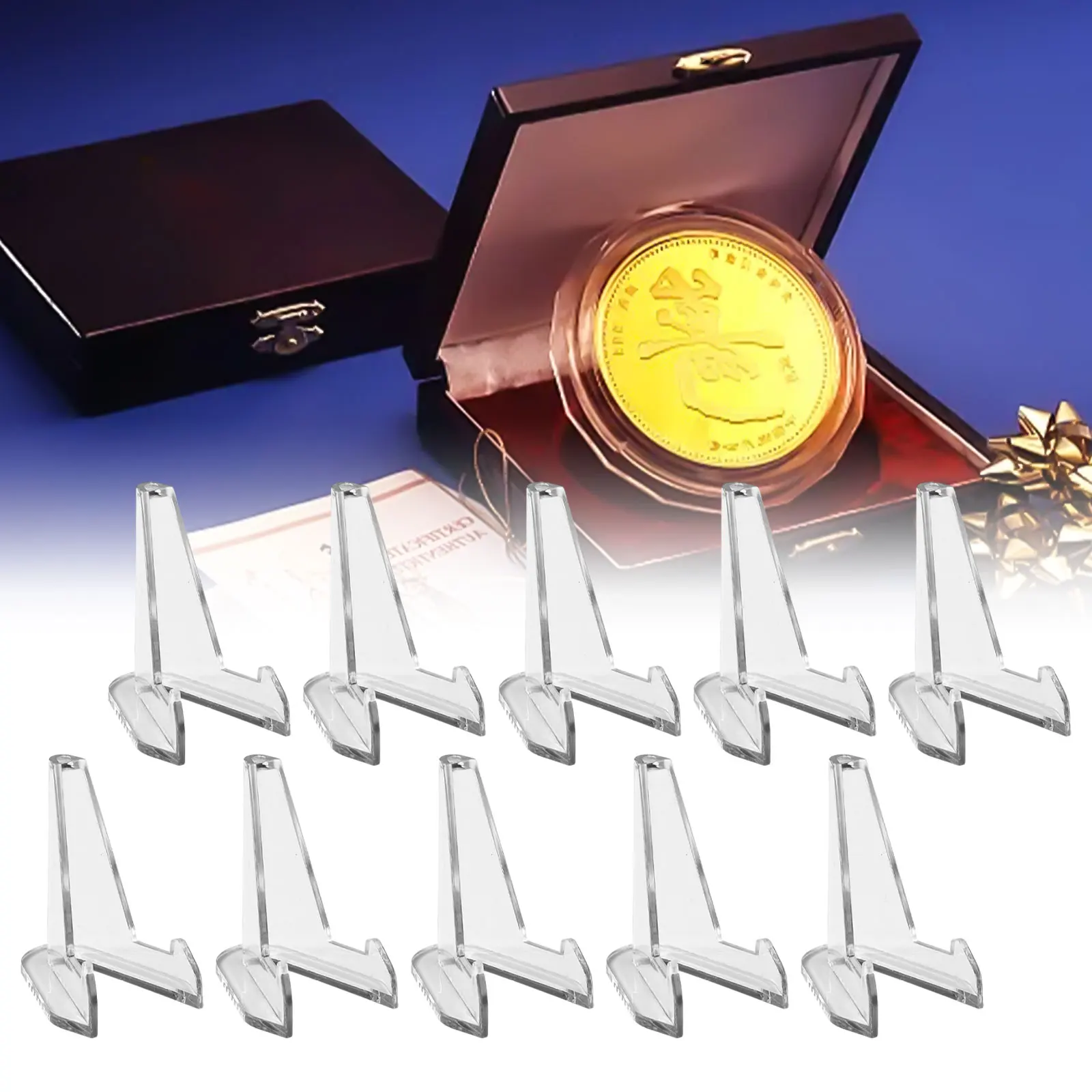 10X Acrylic Commemorative Coin Display Stand Transparent Triangle Display Stand Challenge Coin Capsule Holder Support
10X Acrylic Commemorative Coin Display Stand Transparent Triangle Display Stand Challenge Coin Capsule Holder Support