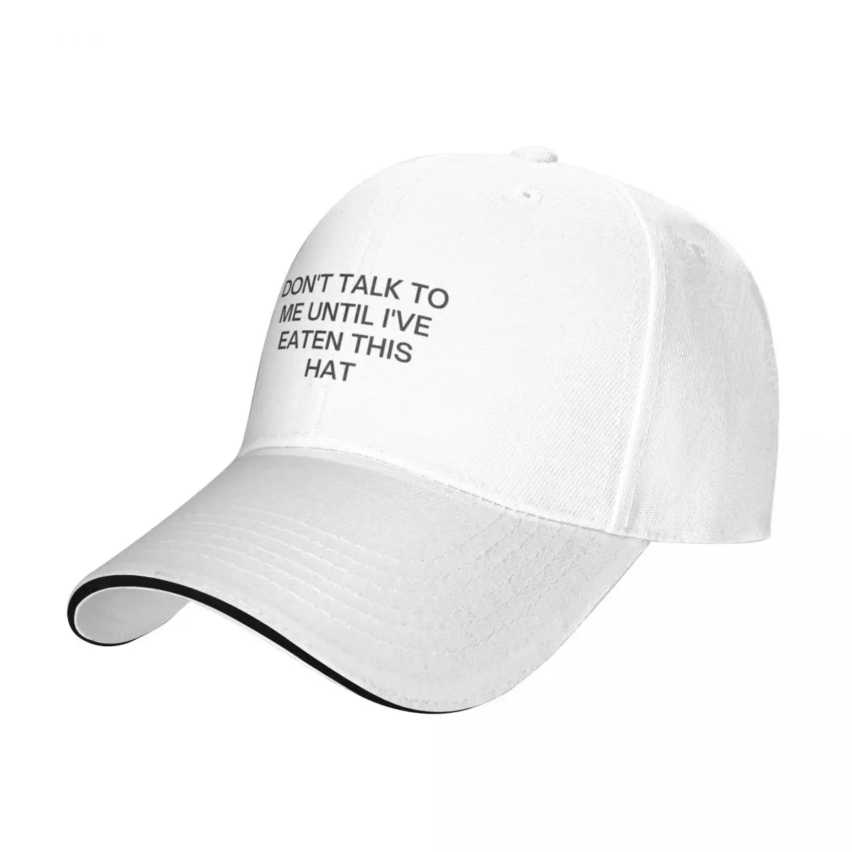 

New Don't Talk To Me Until I've Eaten This Hat Baseball Cap Hat Hip Hop Snap Back Hat Men Cap Luxury Brand Women'S