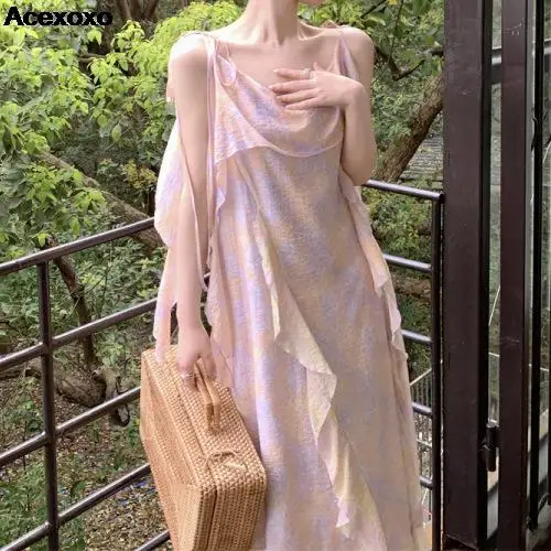 Summer new women's fashion French V-neck color dress temperament strapless sleeveless dress
Summer new women's fashion French V-neck color dress temperament strapless sleeveless dress