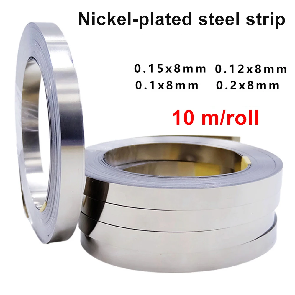 

Nickel Plated Strip 18650 Li-ion Battery Nickel Sheet Plate Connector 0.1-0.2mm Steel Belt Spot Welding Machine Battery Welder