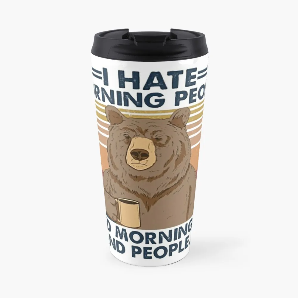 

Camping I Hate Morning People And People And Mornings Bear Coffee Travel Coffee Mug Coffee Glass Cup Cute Mugs