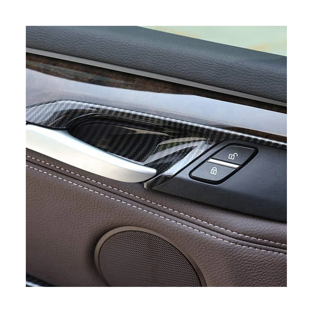 

4 шт., декоративные накладки на внутреннюю дверную ручку BMW X5 F15 X6 F16 2014-2018