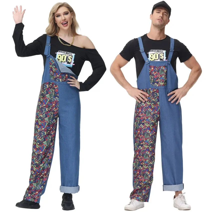 Halloween Costume Retro Disco Couple Outfit Patchwork Overalls Cosplay Stage Show Costume
Halloween Costume Retro Disco Couple Outfit Patchwork Overalls Cosplay Stage Show Costume