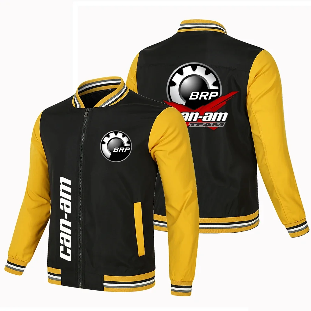 

2023 New Spring Autumn Men's Brp Can-am Team Logo Casual Sports Loose Zipper Baseball Jacket Man Thin Biker Coat