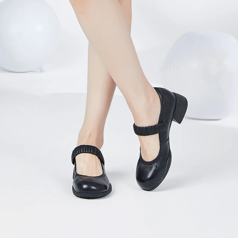 Kangnai Mary Janes Women Shoes Genuine Leather Loafers Japanese Style Elastic Band Retro Round Toe Female Platform Flats
Kangnai Mary Janes Women Shoes Genuine Leather Loafers Japanese Style Elastic Band Retro Round Toe Female Platform Flats