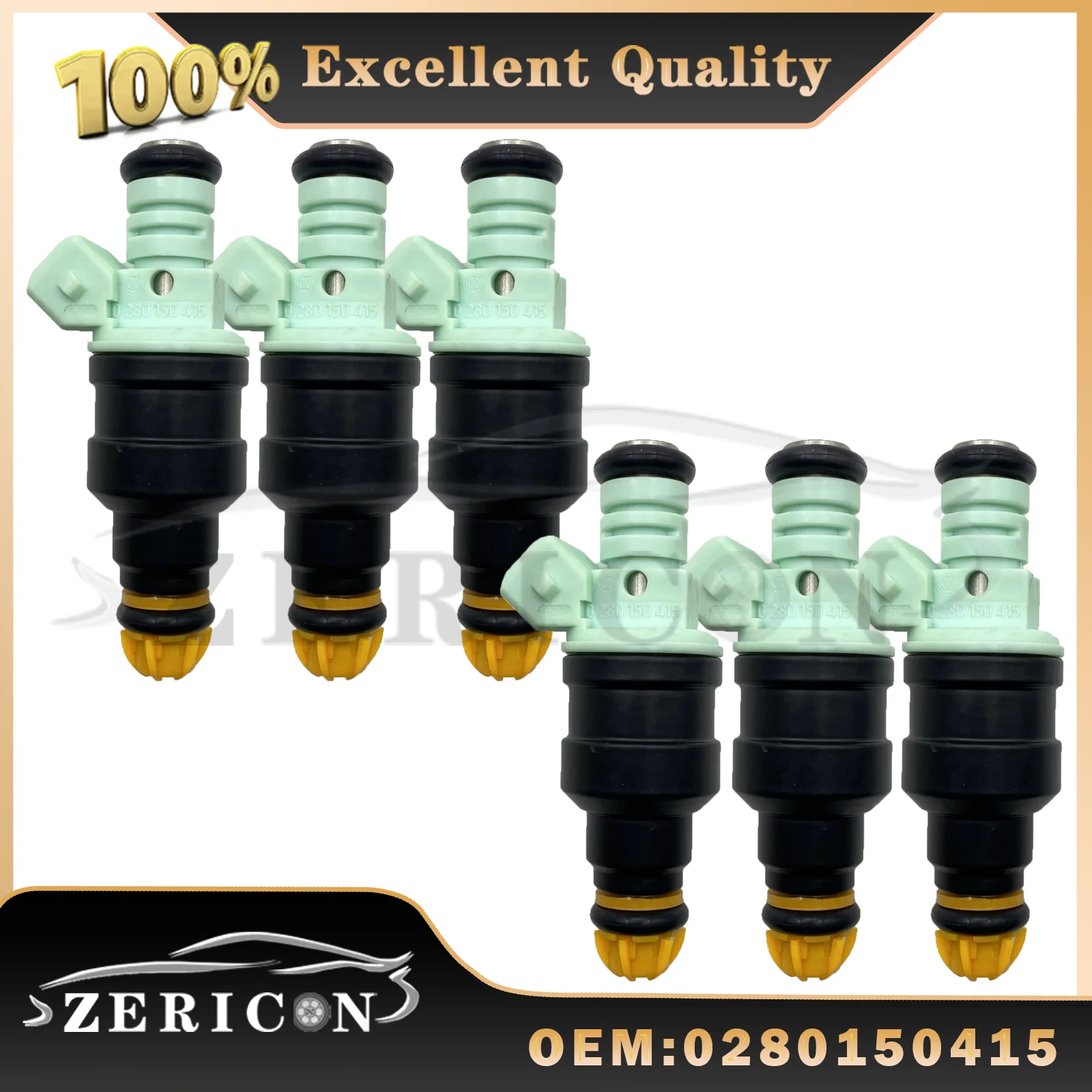 

6pcs 0280150415 FJ292 Fuel Injectors For BMW 323i 325i 525i M3 Flow Matched 2.5L 3.0L Engine Nozzle Car Accessories Parts