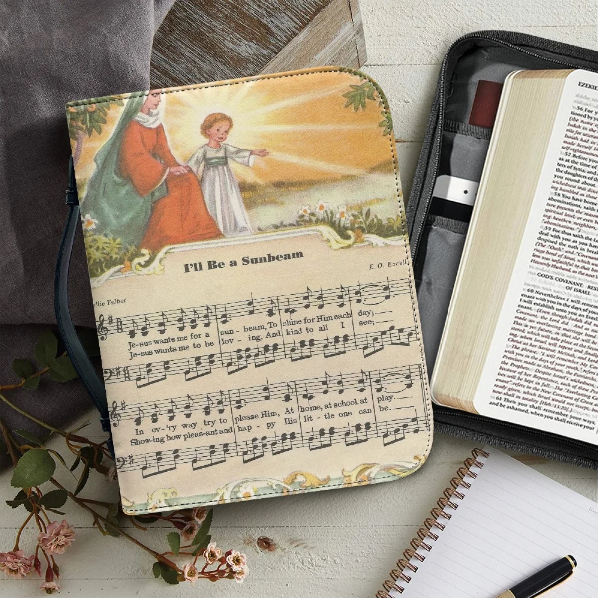 Bible Hymns Print Handbags Leather Bible Bag for Women Zippered Handle Study Book Holy Storage Boxes Exquisite Bible Storage Bag
Bible Hymns Print Handbags Leather Bible Bag for Women Zippered Handle Study Book Holy Storage Boxes Exquisite Bible Storage Bag