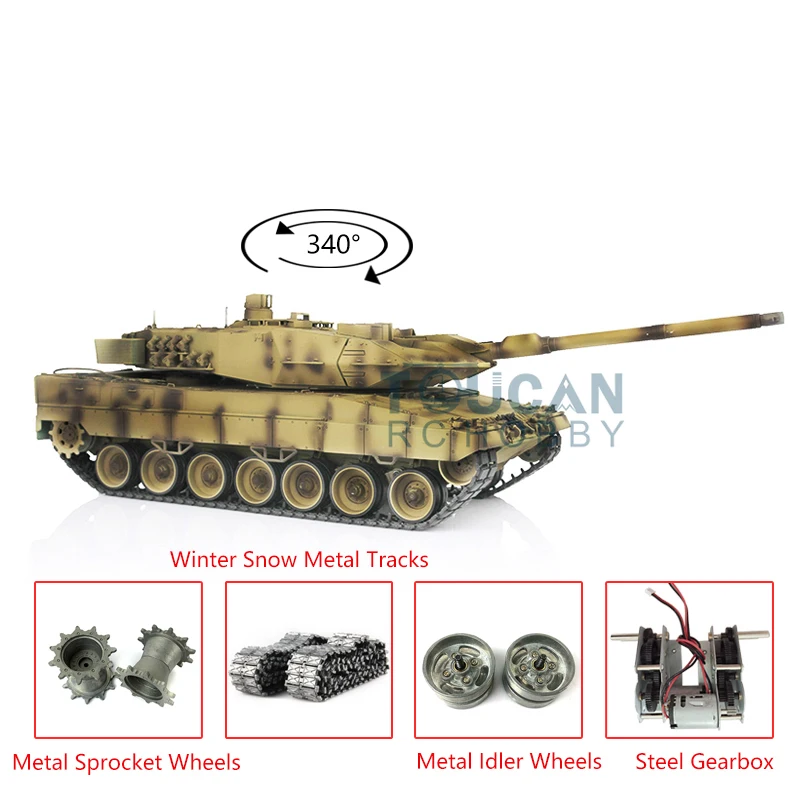 

1/16 HENG LONG 7,0 Leopard2A6 RC Танк 3889 металлические треки W/резиновые RC Panzer Игрушки для мальчиков TH17652-SMT4