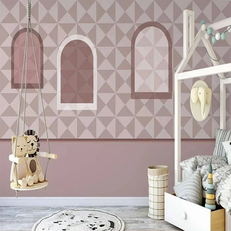 European Geometric Fake Windows Pink Art Wall Painting for Kids Bedroom Living Room Decor Non-woven Mural Wallpaper Custom Size
European Geometric Fake Windows Pink Art Wall Painting for Kids Bedroom Living Room Decor Non-woven Mural Wallpaper Custom Size