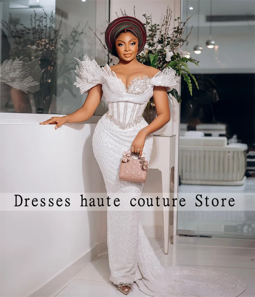 Aso Ebi New Arrivals Mermaid Wedding Dresses 2023 With Off The Shoulder Beaded Lace Appliques Bridal Gowns Vestidos De Novia
Aso Ebi New Arrivals Mermaid Wedding Dresses 2023 With Off The Shoulder Beaded Lace Appliques Bridal Gowns Vestidos De Novia