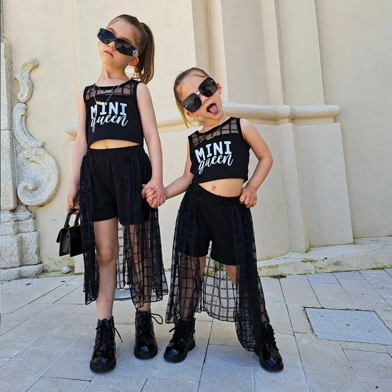 New Children's Clothing Set Sleeveless Letter Vest For Girls Casual Korean Children's Mesh Shorts Set Ins
New Children's Clothing Set Sleeveless Letter Vest For Girls Casual Korean Children's Mesh Shorts Set Ins