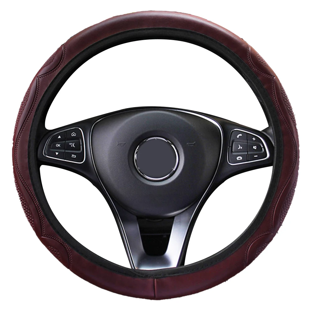 1pc Universal 37-38CM Car Auto Steering Wheel Anti-Slip Embossed Leather Steering Wheel Cover Elastic Four Season Vintage
1pc Universal 37-38CM Car Auto Steering Wheel Anti-Slip Embossed Leather Steering Wheel Cover Elastic Four Season Vintage