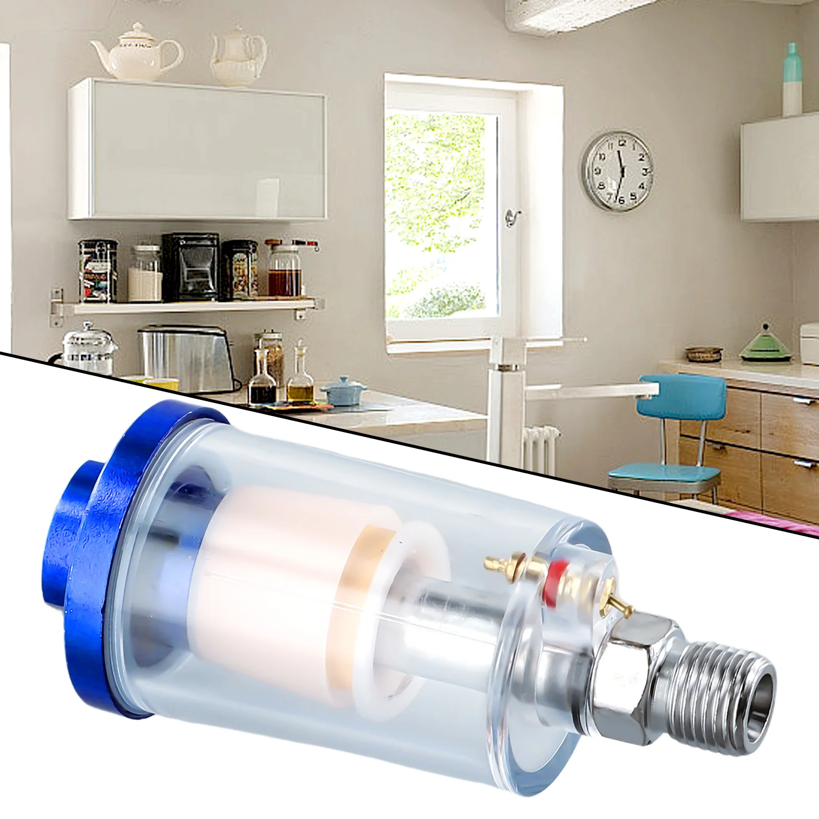 Filter Blue and Transparent Durable 1/4 High Pressure Water Oil Separator for Compressor Paint Pneumatic Parts
Filter Blue and Transparent Durable 1/4 High Pressure Water Oil Separator for Compressor Paint Pneumatic Parts