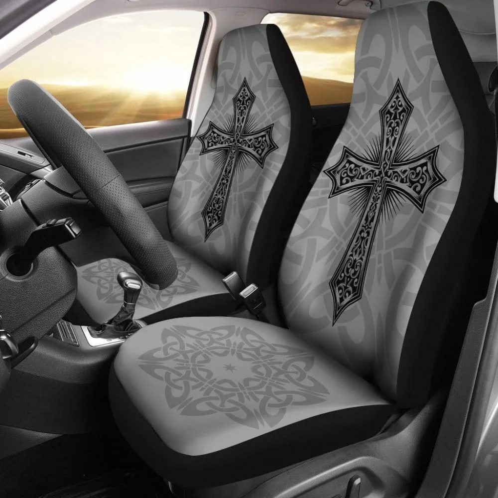 Mystic Celtic Cross With Knot Black Themed Car Seat Covers 210301,Pack of 2 Universal Front Seat Protective Cover
Mystic Celtic Cross With Knot Black Themed Car Seat Covers 210301,Pack of 2 Universal Front Seat Protective Cover