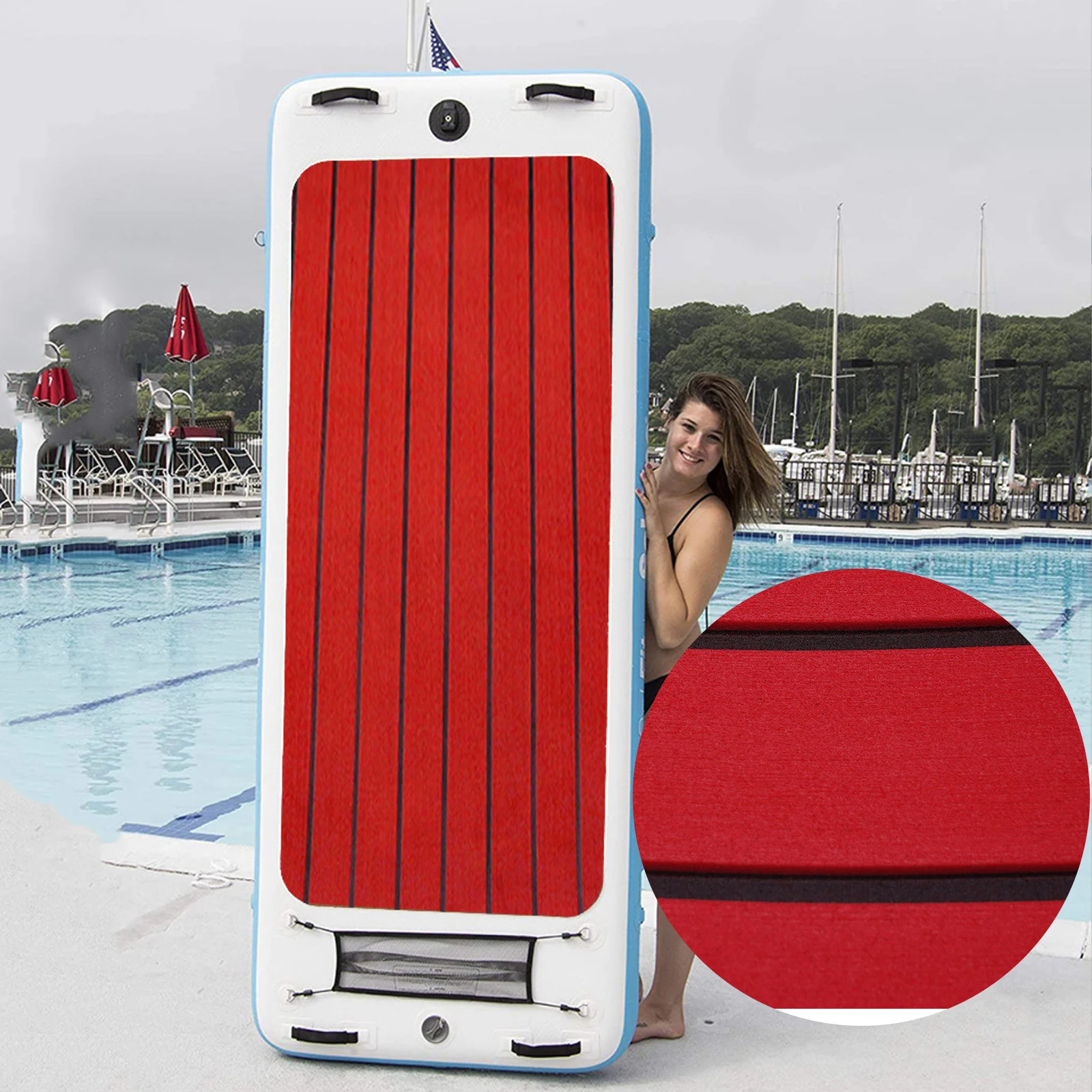 Red with Black Lines EVA Foam Teak Sheet Marine Flooring 35.4inchX94.5inch Yacht Synthetic Boat Decking Self-Adhesive Pad
Red with Black Lines EVA Foam Teak Sheet Marine Flooring 35.4inchX94.5inch Yacht Synthetic Boat Decking Self-Adhesive Pad