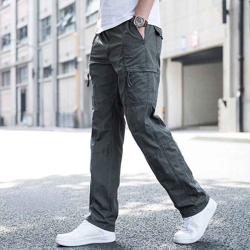 Big Size Men's Cargo Trousers Straight Leg Work Pant Men Loose Fit Cotton Summer Wide Overalls Male Side Multi Pocket large size
Big Size Men's Cargo Trousers Straight Leg Work Pant Men Loose Fit Cotton Summer Wide Overalls Male Side Multi Pocket large size