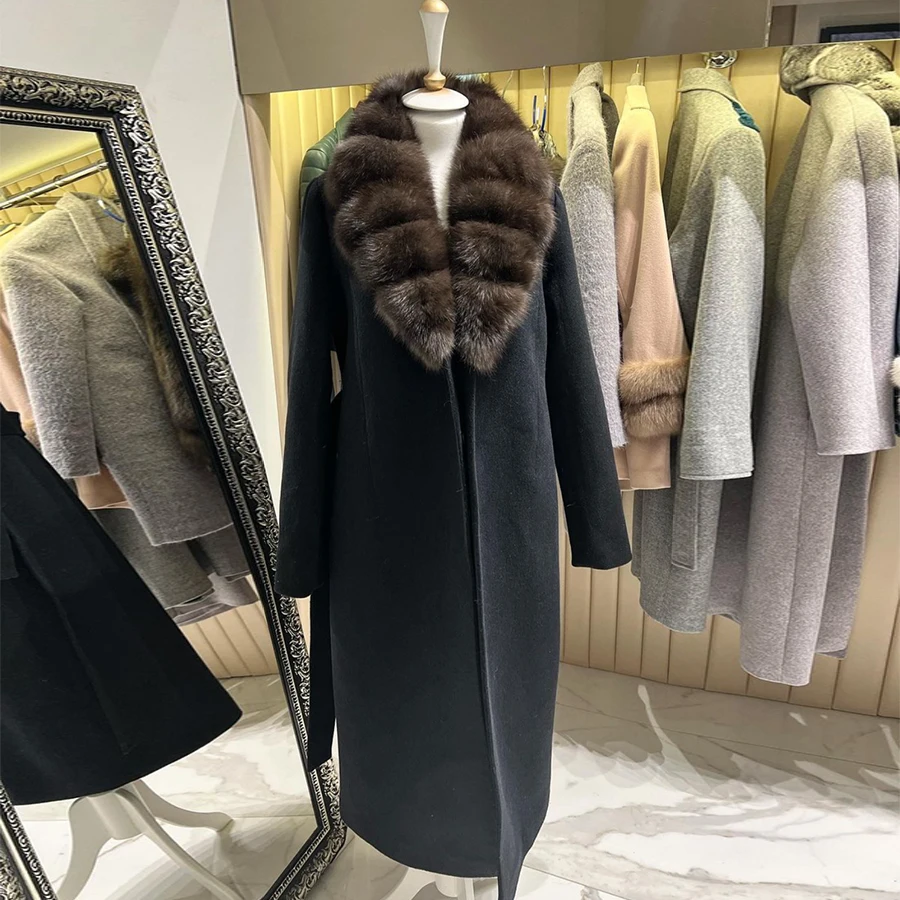 Luxury Brand Real Natural Fox Fur Jacket Cashmere Wool Coat Women High Quality Best Seller Winter New 2022
Luxury Brand Real Natural Fox Fur Jacket Cashmere Wool Coat Women High Quality Best Seller Winter New 2022