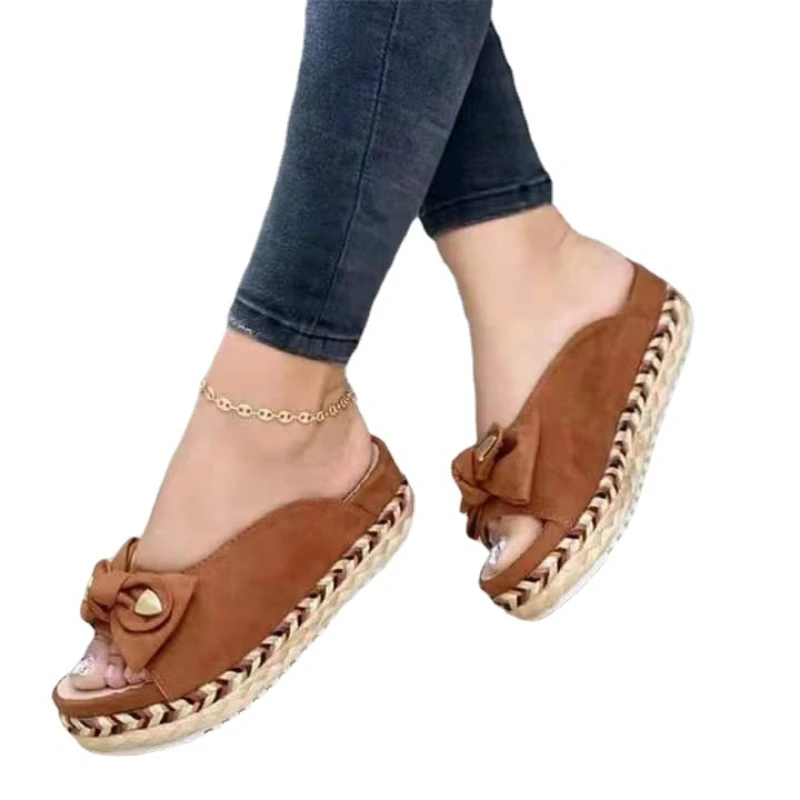 Women Woven Thick Sole Slippers Soft Stitching Ladies Sandals Comfortable Flat Sandals Women Open Toe Beach Shoes Woman Footwear
Women Woven Thick Sole Slippers Soft Stitching Ladies Sandals Comfortable Flat Sandals Women Open Toe Beach Shoes Woman Footwear